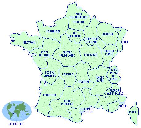 France map provinces